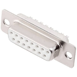 encitech DM15-SS-W 2108-0200-12 Embase SUB-D femelle 180 ° Nombre de pôles: 15 fût à souder 1 pc(s) Tray