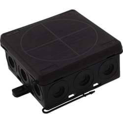 10109587 Boîte de dérivation (l x l x h) 86 x 86 x 41 mm noir (ral 9005) IP55 1 pc(s) C046051 - Wiska