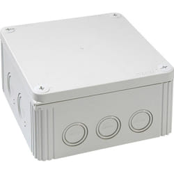 10060704 Boîte de dérivation (l x l x h) 140 x 140 x 82 mm gris clair IP66/IP67 1 pc(s) - Wiska