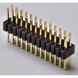 Conrad TC-2506256, 2 x 2-pin, Noir, Métallique, Mâle/Mâle, Droit, Cuivre, Nylon, Or