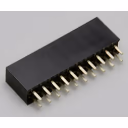 Conrad TC-2506282, 2 x 8-pin, Noir, Métallique, Femelle, Droit, Polyester, Bronze, Or