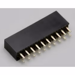 Conrad TC-2506356, Pin header, Noir, Droit, Nickel, 250 V, 3 A