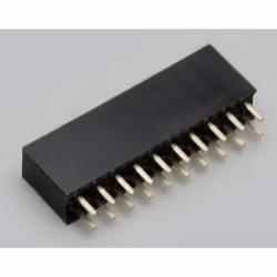 Conrad TC-2506357, Pin header, Noir, Droit, Or, 250 V, 3 A