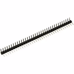 Conrad TC-2506398, Pin header, Noir, Droit, Cuivre, Or, -40 - 105 °C