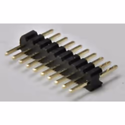 Conrad TC-2506381, 1 x 16-pin, Noir, Métallique, Mâle, Droit, Téréphtalate de polybutylène (pbt0, Or