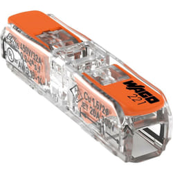 Wago - 221-2411 Borne de raccordement flexible: 0.14-4 mm² rigide: 0.2-4 mm² Nombre de pôles: 1 1 pc(s) transparent, orange Y339072