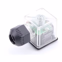 enquête mPm DIN Valve Connector, Form A-18mm, External Threads, 2 Pole Plus Ground with C4 Circuit, 24V, Red LED + VDR, Trans ...