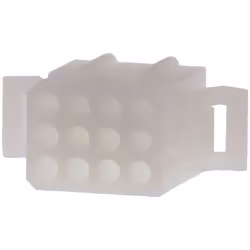 enquête 1.57mm Diameter Standard .062" Pin and Socket Receptacle Housing, 12 Circuits, with Standard Mounting Ears, Natural C ...
