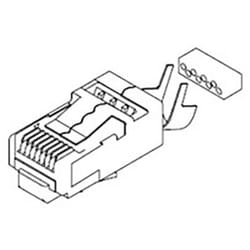 Cat 5-7 Mod Jack 449150021 mâle translucide 1 pc(s) - Molex