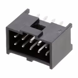 enquête C-Grid III Header, Dual Row, Vertical, Shrouded, Fully Loaded, 10 Circuits, Black, 3µm Tin (Sn) over Nickel (Ni) Ce t ...