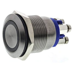Bulgin - MPI002/TE/BL/12 Interrupteur à pression 24 v/dc 50 mA bleu (ø) 22 mm IP66 1 pc(s)
