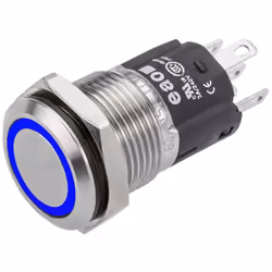 Informations techniques Couleur boîtier/bouton : argent Couleur d'éclairage (ampoule LED) : bleu Courant de commutation par i ...