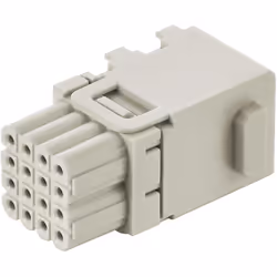 description Module Han domino HD cube pour connecteurs industriels avec connecteur à sertir. Ce texte a été traduit par une m ...