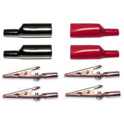 Mueller Electric - 010012 Jeu de pinces crocodiles rouge, noir 1 set