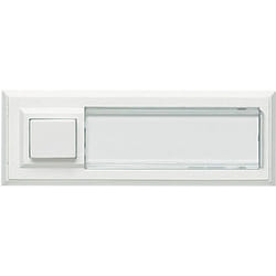 51015 Bouton de sonnette avec porte-nom simple blanc 12 V/1,5 a - Grothe