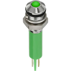 Q6P1CXXG24E Voyant de signalisation led vert Proéminente 50 mcd Y111423 - Apem