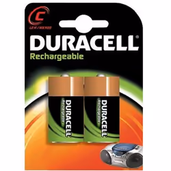 Duracell 055988, Batterie rechargeable, C, Hybrides nickel-métal (NiMH), 1,2 V, 2 pièce(s), 2200 mAh