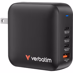 Verbatim Mini GaN Charger 165W, Intérieure, Secteur, 28 V, Noir