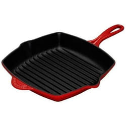 Skillet Gril en Fonte Émaillée, Carré, 26 cm, 2,86 kg, Cerise, 20183260600422 - Le Creuset