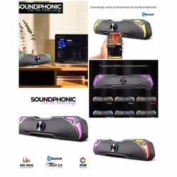 Barre de son - SOUNDPHONIC - ADVANCE - 6W RMS - Bluetooth - Commande tactile