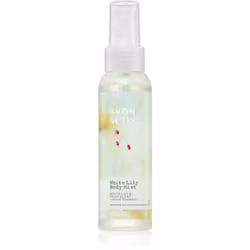 Le spray corporel Avon Senses White Lily &amp; Musk se charge de rafraîchir, d’apaiser et d’hydrater immédiatement votre peau ...