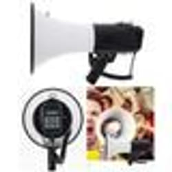 Mégaphone - Bluetooth® - 25W - 120db - Microphone détachable - Sirène intégrée