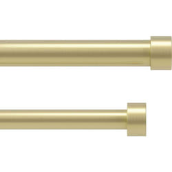 Tringle à rideaux double en acier laiton Cappa Longueur réglable de 91 à 168 cm