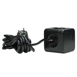 Microconnect GRUCUBE2USB-B3 multiprise 3 m 3 sortie(s) CA Intérieure Noir