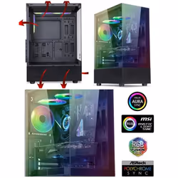 BOITIER PC GAMER SPECTRA DARK 3 ARGB EDITION ARGB 3 ventilateurs 7 ports