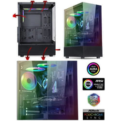 BOITIER PC GAMER SPECTRA DARK 3 ARGB EDITION ARGB 3 ventilateurs 7 ports