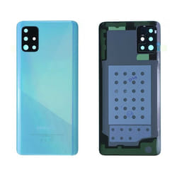 Piece Detachee Originale Cache Batterie Vitre Arrière Bleue Pour Samsung Galaxy A51 (A515F)