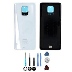 Cache Batterie Vitre Arrière - Original - Xiaomi Redmi Note 9 Pro - Blanc - Durable - Protection