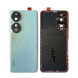 Cache Batterie Vitre Arrière Premium Bleu Paon pour Honor 90