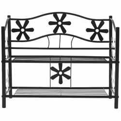 Étagère / meuble de rangement / range-chaussures / bibliothèque en métal 2 niveaux Poids: 2,7 kg Dimensions (env.): 50 x 60 x ...