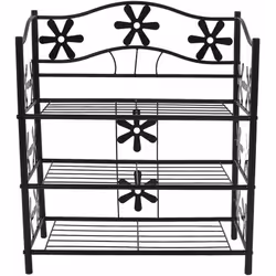 Étagère / meuble de rangement / range-chaussures / bibliothèque en métal 3 niveaux Poids: 3,8 kg Dimensions (env.): 70 x 60 x ...