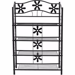 Étagère / meuble de rangement / range-chaussures / bibliothèque en métal 4 niveaux Poids: 4,8 kg Dimensions (env.): 90 x 60 x ...
