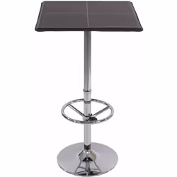 Table de bar noire avec repose-pied Design élégant repose-pied réglable en hauteur montage facile et rapide pied avec semelle ...