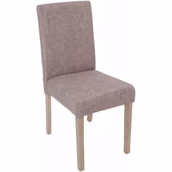 Lot de 2 chaises de salle à manger cuisine en tissu gris pieds en bois clair Rembourrage de siège confortable Coins et bords ...