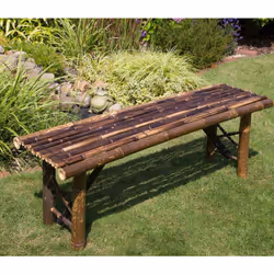 Banc de jardin en bambou marron pliable surface facile à nettoyer Dimensions: Hauteur : 44 cm Largeur : 120 cm Profondeur : 3 ...
