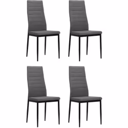 Cet ensemble de 4 chaises de salle à manger, au design épuré et contemporain, s'intégrera parfaitement dans tout intérieur. L ...