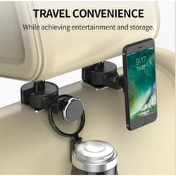 Supports Voiture Appuie Tête x2 pour Smartphone Tablette Magnétique Arrière Enfant Aimant Univer