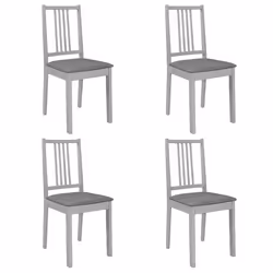 Chaises de salle à manger - Non spécifié - Lot de 4 - Bois massif - Gris - Design contemporain