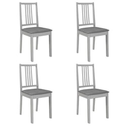 Chaises de salle à manger - Non spécifié - Lot de 4 - Bois massif - Gris - Design contemporain