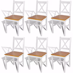 Ce set de chaises de salle à manger, au design simple mais élégant, se compose de 6 chaises et fera un excellent ajout dans v ...