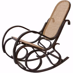 Description générale Ce fauteuil à bascule allie charme et confort, idéal pour se détendre. Son design en rotin et sa structu ...