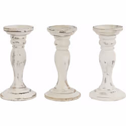 Lot de 3 chandeliers bougeoirs vintage hauteur 24cm blanc Les produits de cette série sont de haute qualité et sont fabriqués ...