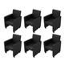 Chaises de salle à manger - Design moderne - Lot de 6 - Confortable - Synthétique - Noir