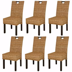 Cet ensemble de chaises de salle à manger en rotin Kubu sera un excellent ajout au décor de votre salle à manger ou salon. Le ...