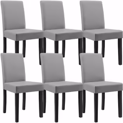 6 chaises design noble Les chaises en cuir PU, construites sur un cadre en bois massif est un aimant dans chaque appartement. ...