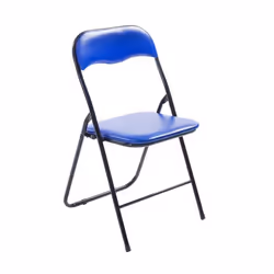 Chaise de cuisine pliable - Décoshop26 - MED10010 - Bleu - Métal - Pliant